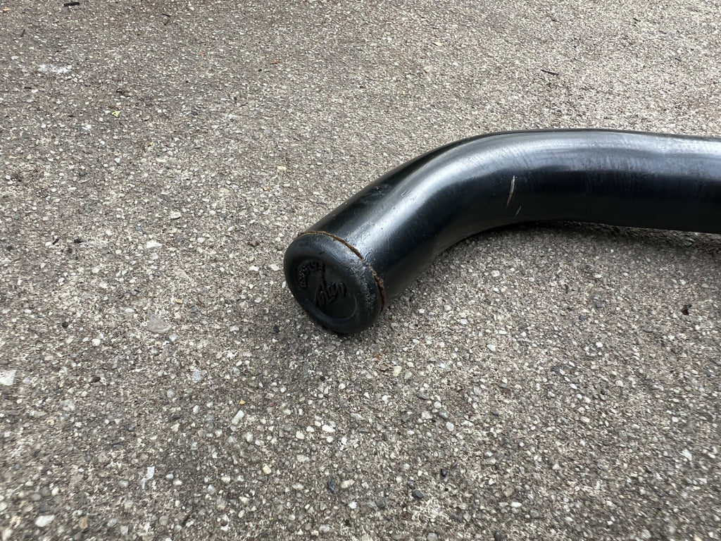 Onza Steel Black Bar Ends Angled Clamp On Rubber Grip Logo Vintage MTB Retro - Image 5