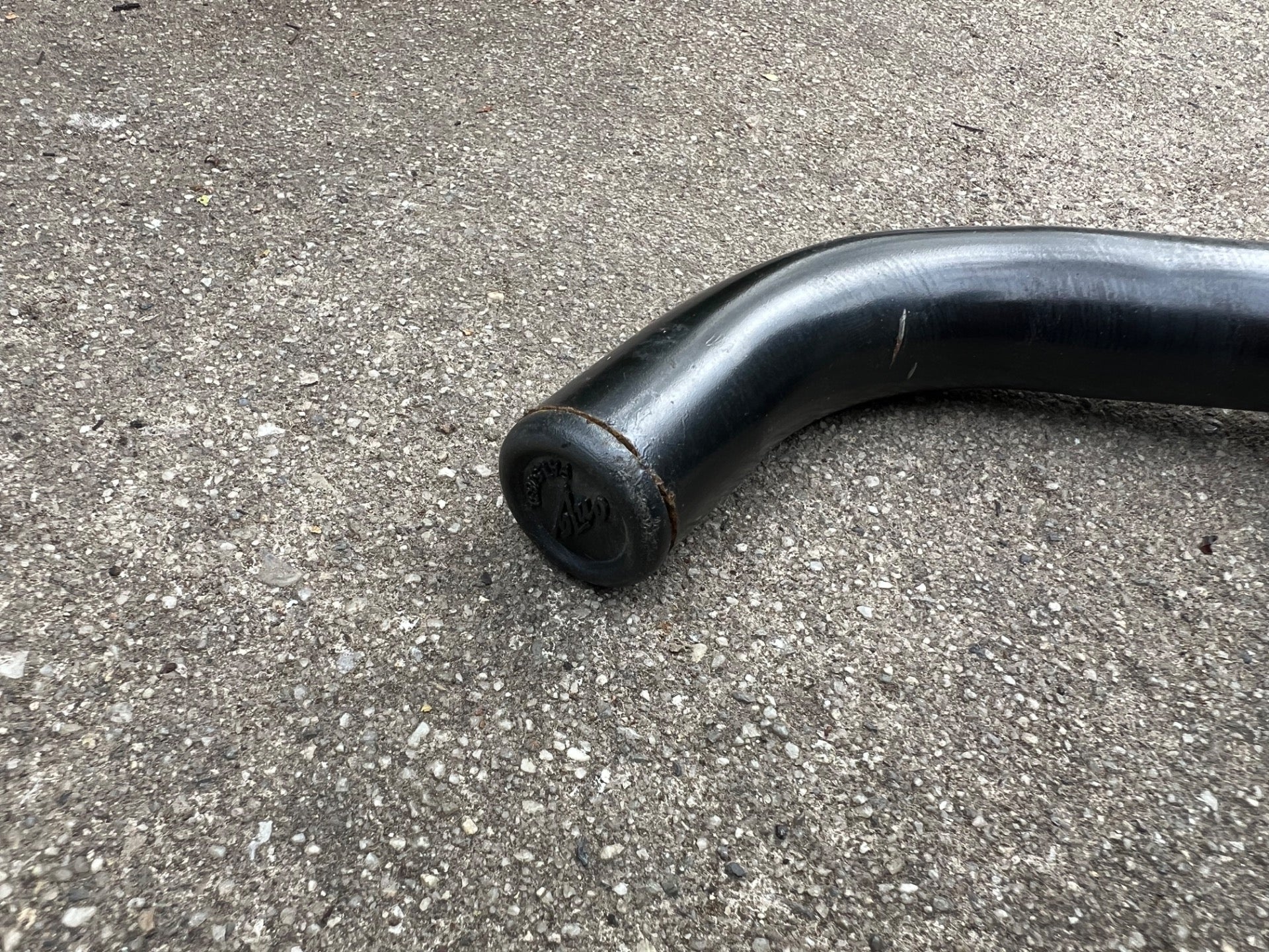 Onza Steel Black Bar Ends Angled Clamp On Rubber Grip Logo Vintage MTB Retro - Image 5