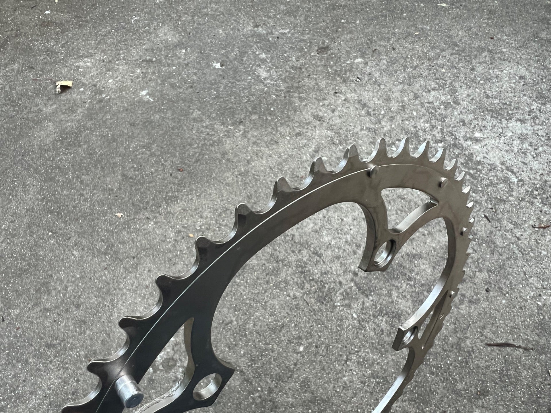 NOS NEW Campagnolo 53T Tooth 135BCD 10 Speed Chainring EPS Silver Gray Big Ring  - Image 5