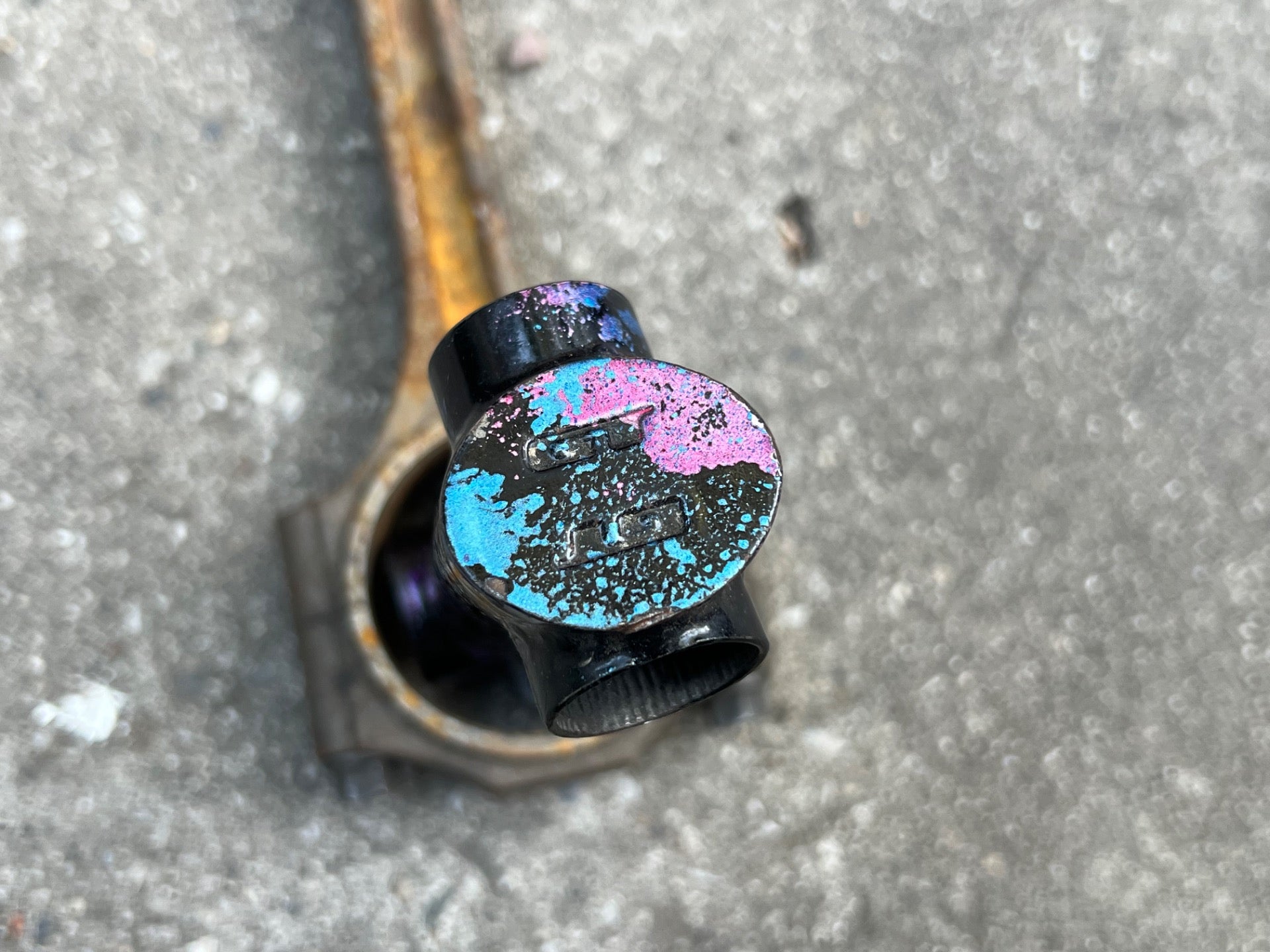 GT Flip Flop 120x25.4mm Stem Black Purple Blue Midnight Aurora Splatter 1991  - Image 5