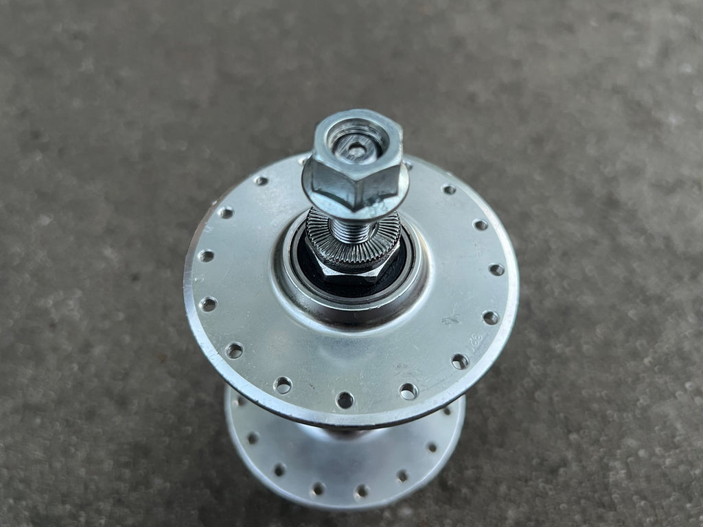 Bianchi Pista 100mm 32H Hole High Flange Front Hub Track Bolt On Silver Solid   - Image 5