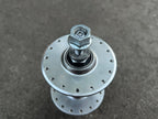 Used Bianchi Pista 100mm 32H Hole High Flange Front Hub Track Bolt On Silver Solid-Bicycle Bin