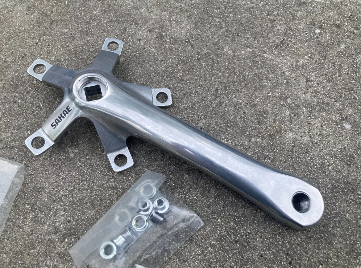 NOS Sakae CSCT300 Drive Side TANDEM LEFT Crank Arm 175mm 110/74BCD Triple - Image 5