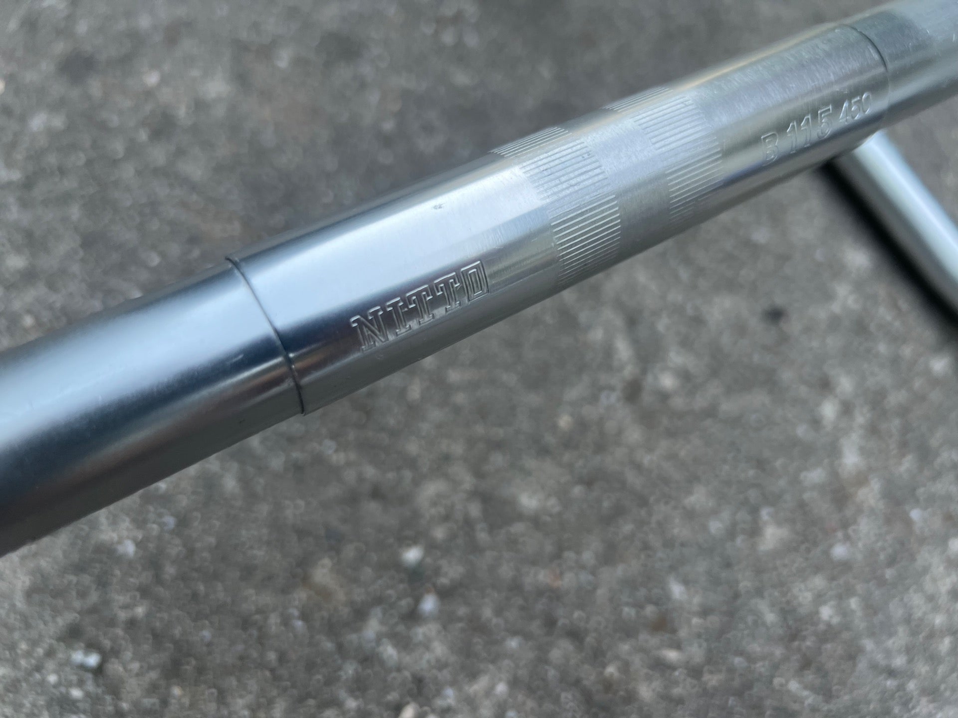 Nitto B115 25.4x450mm Drop Bars Silver Aluminum Wide Touring Road Bike  - Image 6
