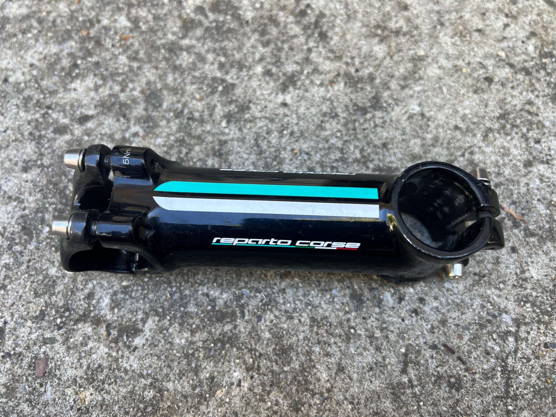Bianchi Reparto Corse Stem 110x31.8mm 1 1/8” Threadless Black Celeste 7 Deg Road - Image 5