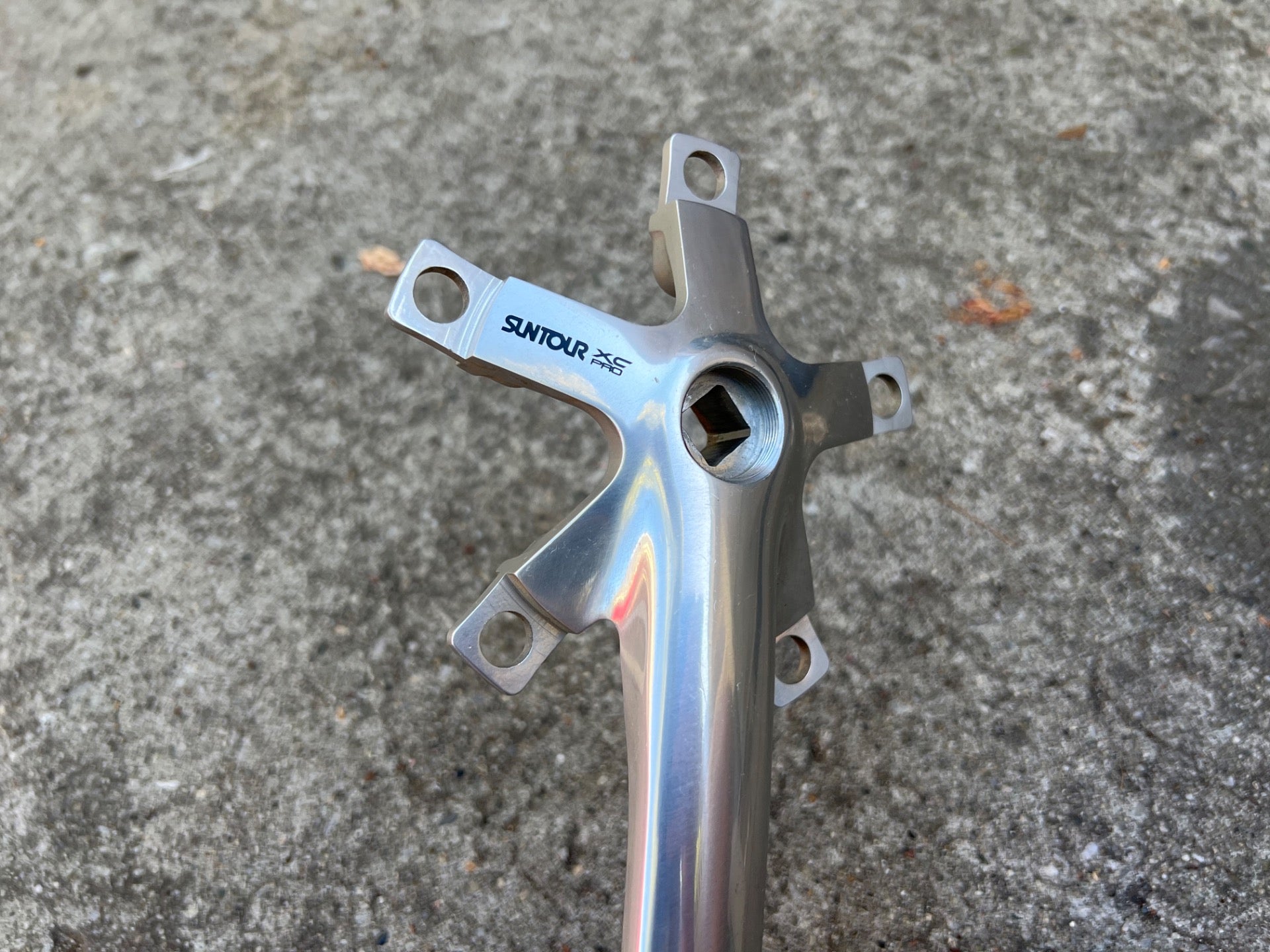 NOS Suntour XC PRO Drive Side Right Crankarm 110/74 BCD 175mm Silver Vintage - Image 5