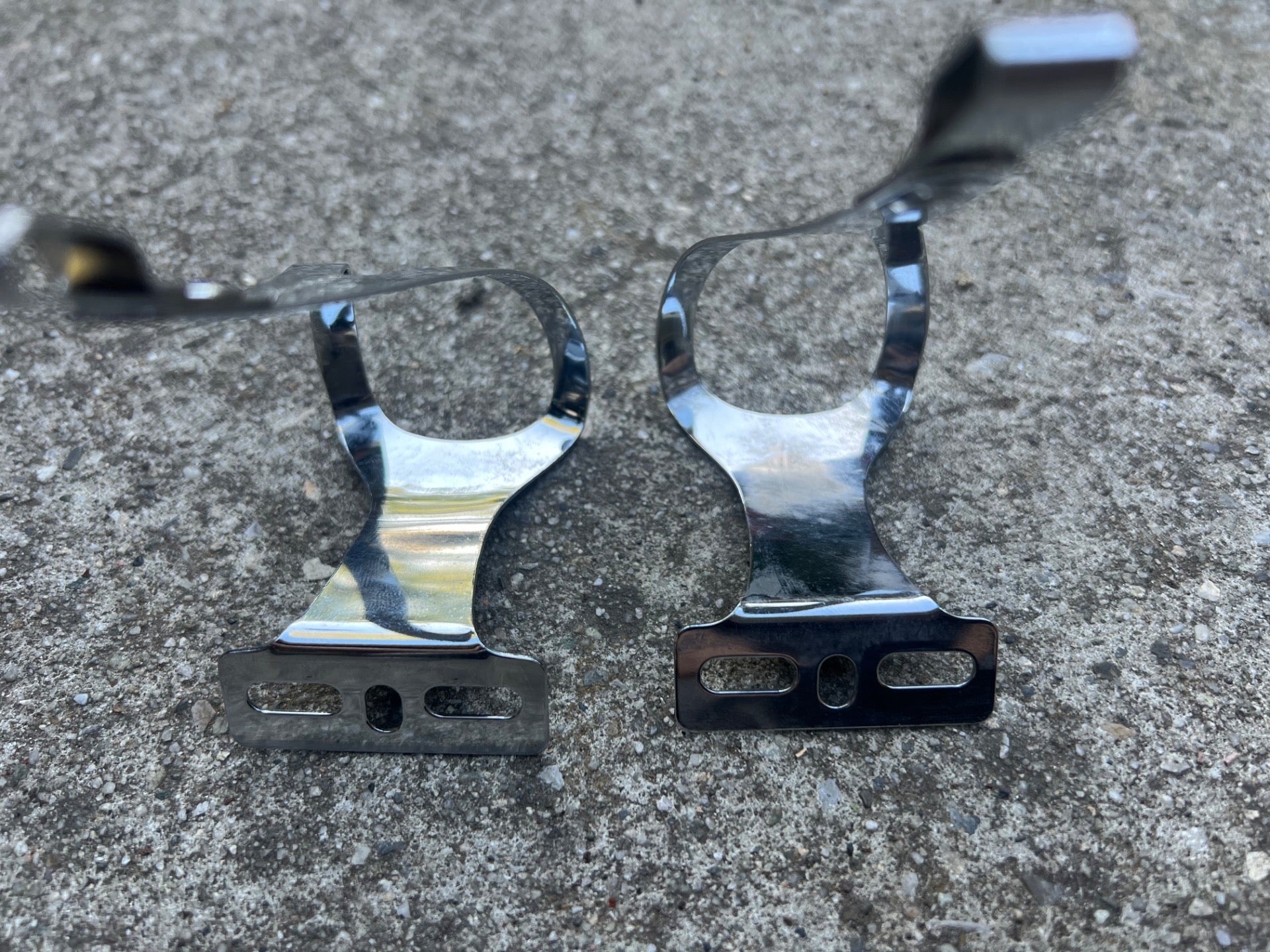 Christophe Special Toe Clips Size Large Vintage Retro Eroica Chrome Road Touring - Image 5
