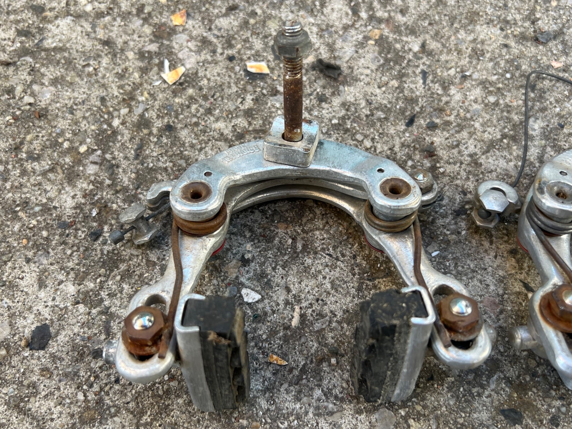 Mafac Racer Centerpull Brakes Vintage Brake Set Road Touring Bike Silver Gray  - Image 5
