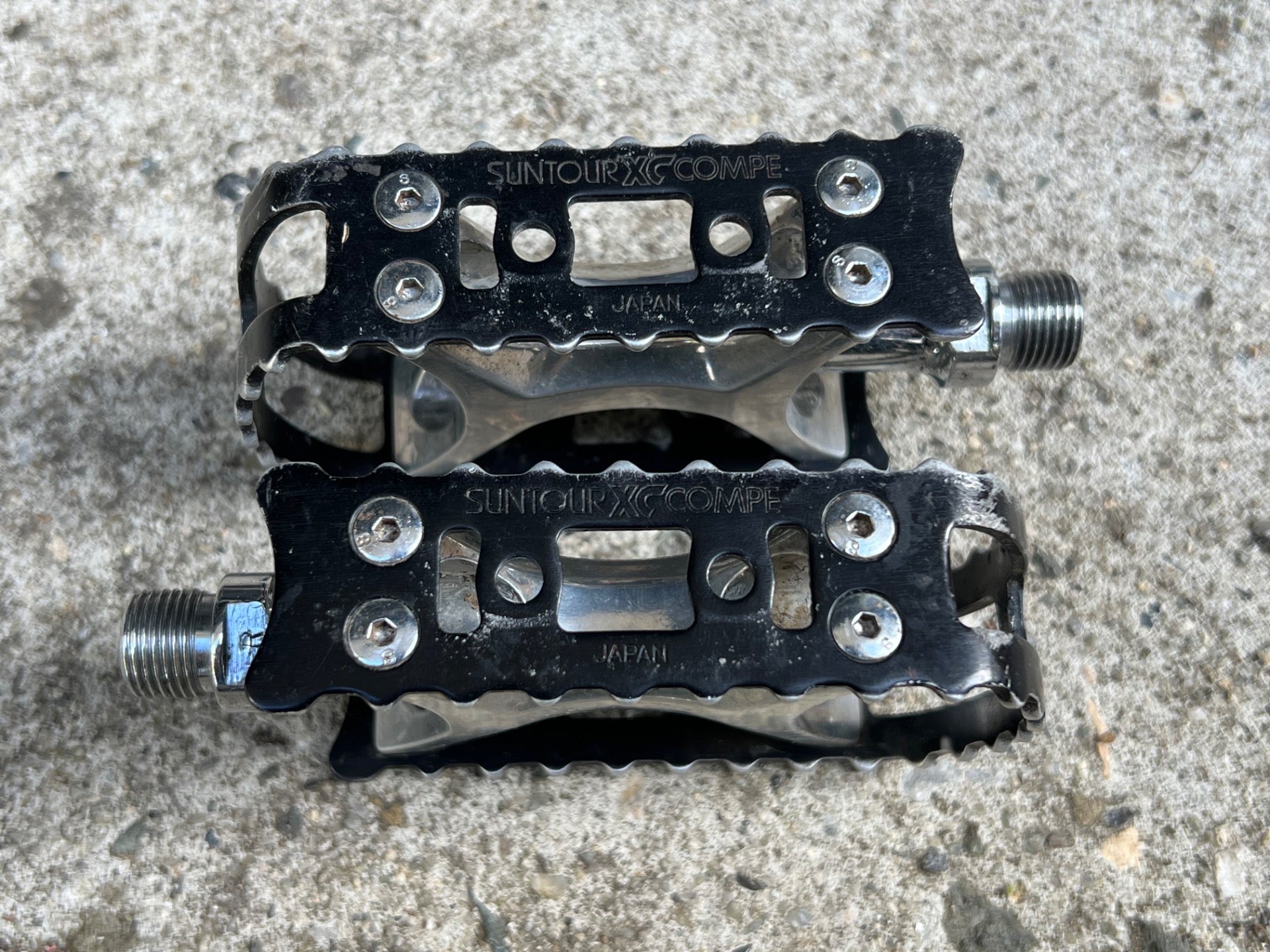 Suntour XC Compe 9/16” BMX Pedals Black Silver MTB ATB Mountain Bike OG 80’s - Image 5