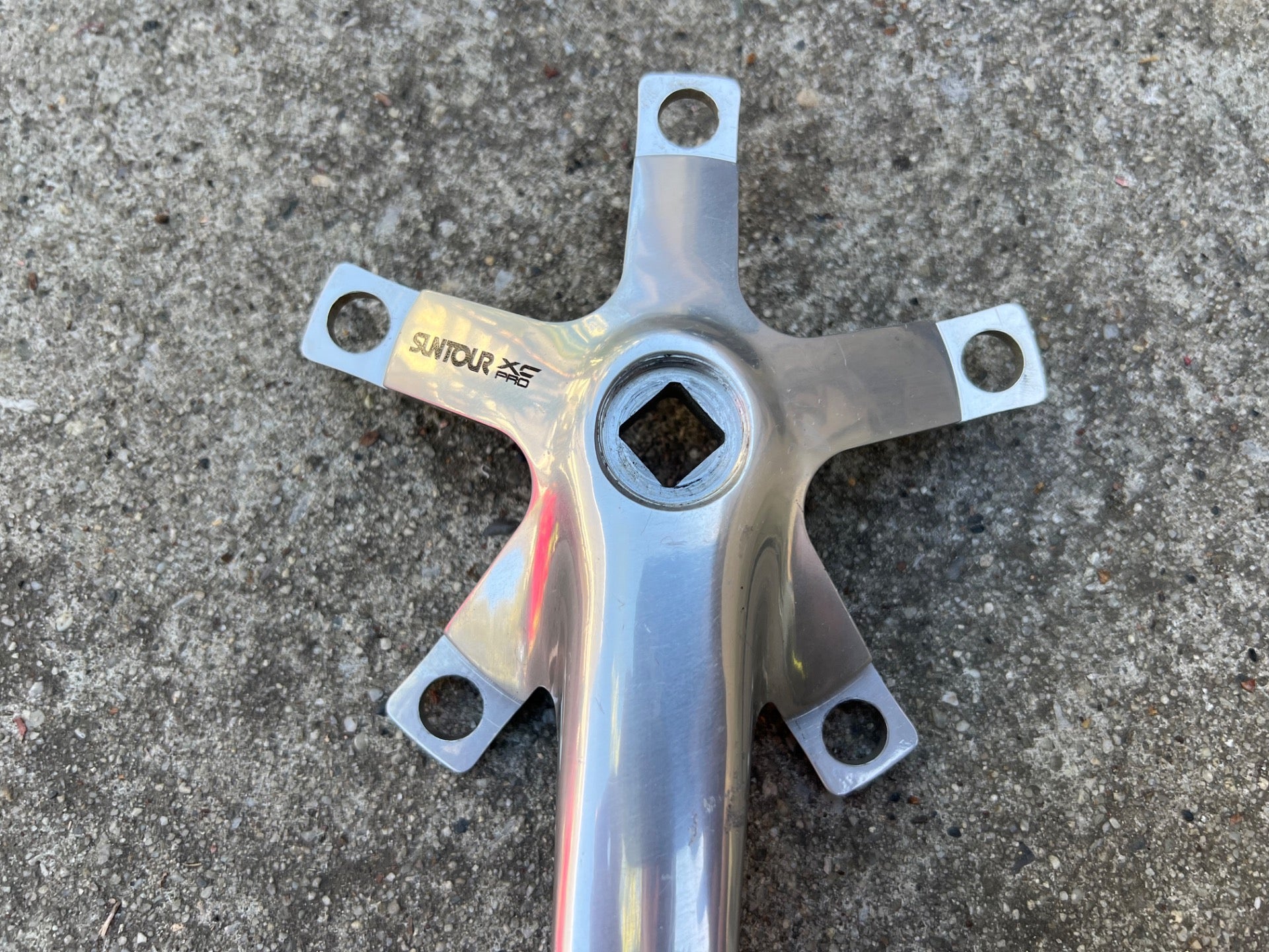 NICE Suntour XC PRO Drive Side Right Crankarm 110/74 BCD 175mm Silver Vintage - Image 5