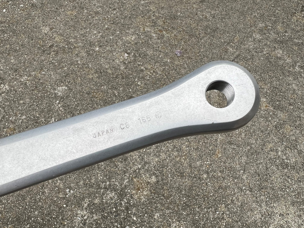 Sugino 75 165mm Crankset & Bottom Bracket 68mm NJS Silver Track Vintage Retro - Image 12