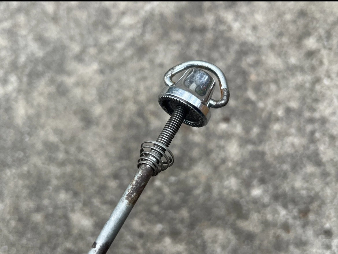 Shimano Dura Ace 7400 Rear 130mm Quick Release Skewer Axle Vintage Chrome Steel - Image 5
