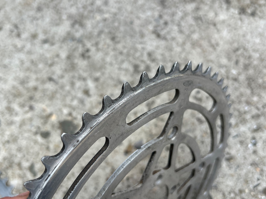 Stronglight 46/53T Chainring Set Vintage Aluminum 122/50.4 BCD Touring Retro  - Image 5