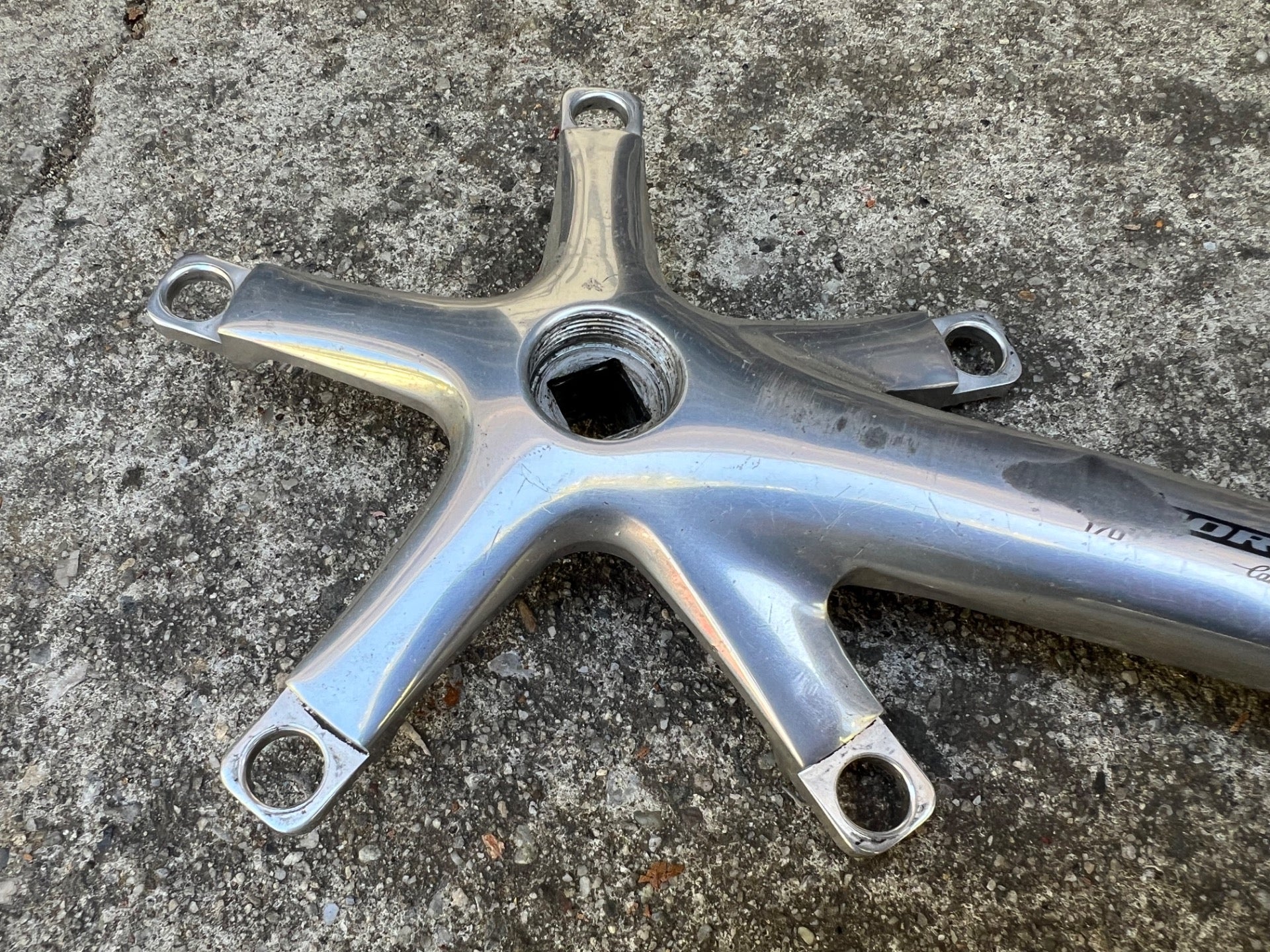 Campagnolo Chorus 170mm Crankset 135 BCD Vintage Road Bike Silver Aluminum Alloy - Image 8