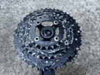 Used Raceface Deus XC Crankset 175mm 24mm GXP Spindle Black Mountain Bike Triple MTB-Bicycle Bin