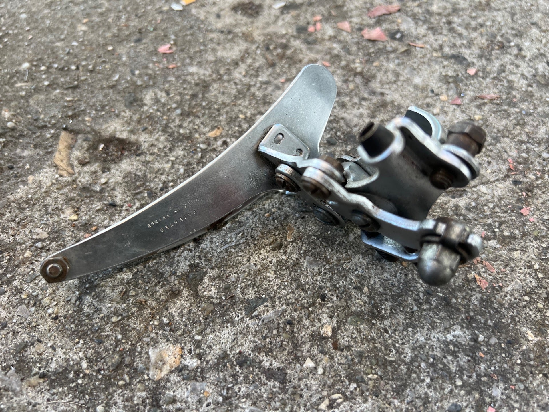 Huret Front Derailleur 28.6mm Bottom Pull Vintage Retro Bike Gray 2x5 Speed  - Image 5