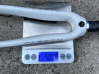 Used Focus FF Carbon Fork 700c 1 1/8” to 1 1/4” Tapered Threadless Rigid Black White-Bicycle Bin