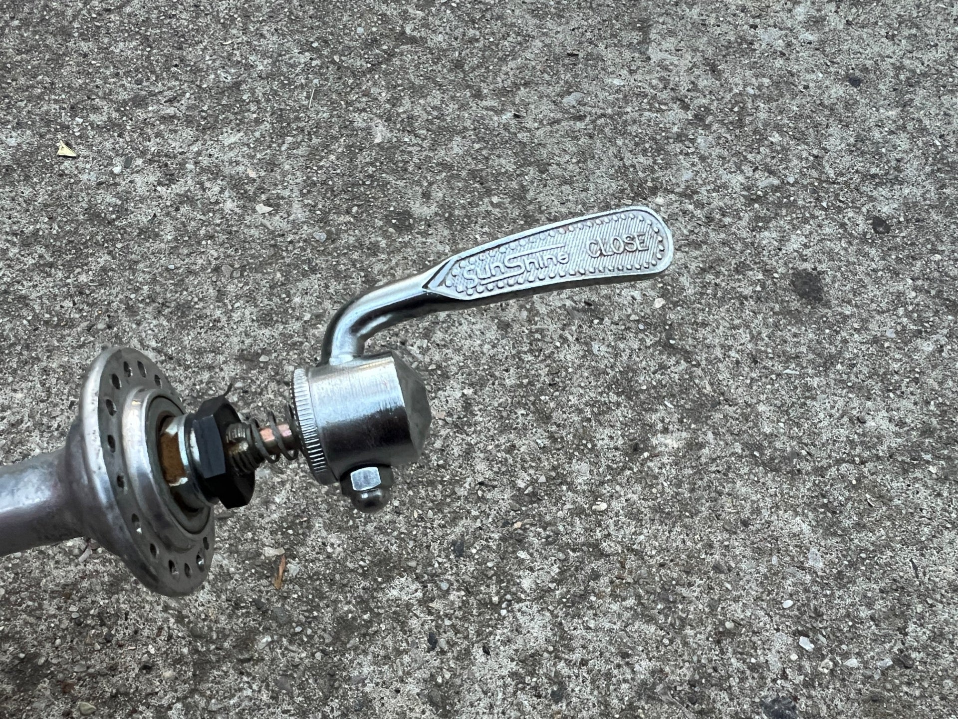 Sunshine Front Hub 96mm 36H Vintage Road BMX Quick Release Vintage Retro Silver  - Image 5