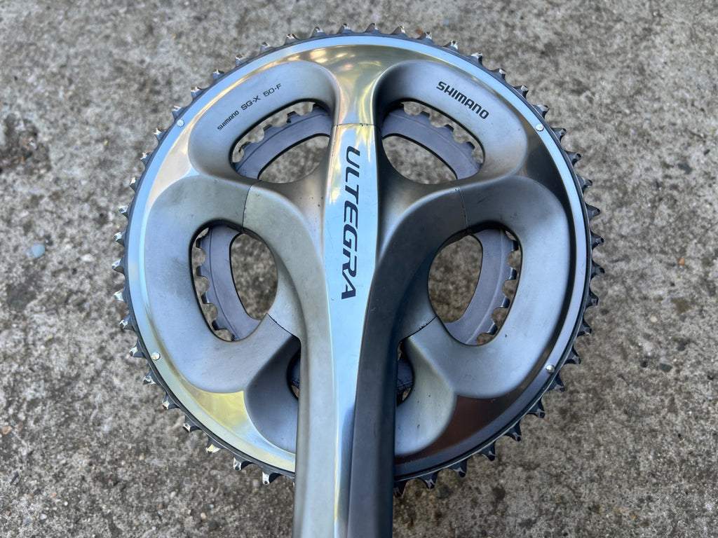 Shimano Ultegra FC-6750 34/50T 172.5mm Crankset 24mm Double 9/10 Speed Road Gray - Image 13