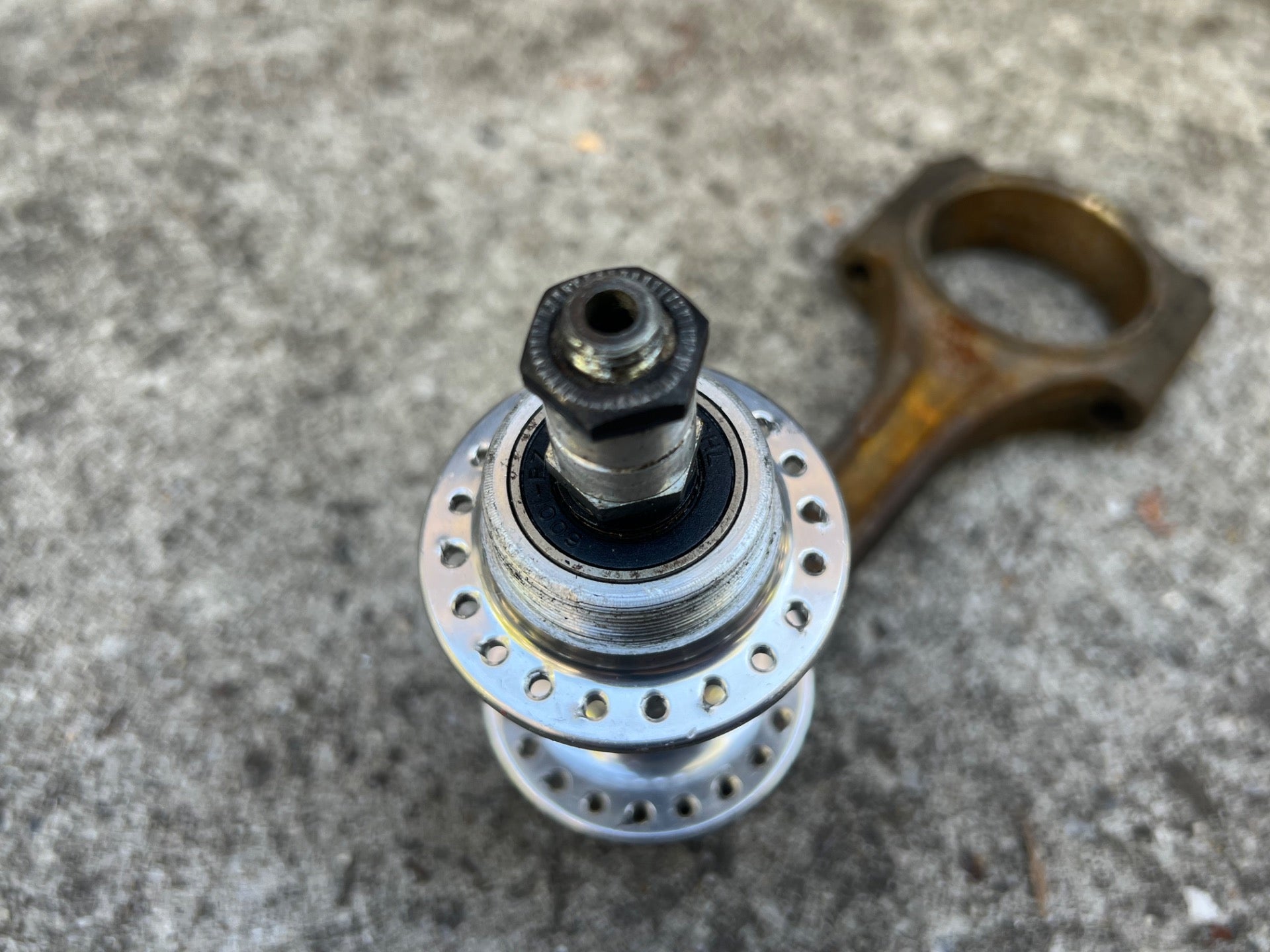 Sansin 126mm 40H Hole Rear Hub Vintage Road Touring Bike Silver Aluminum English - Image 5