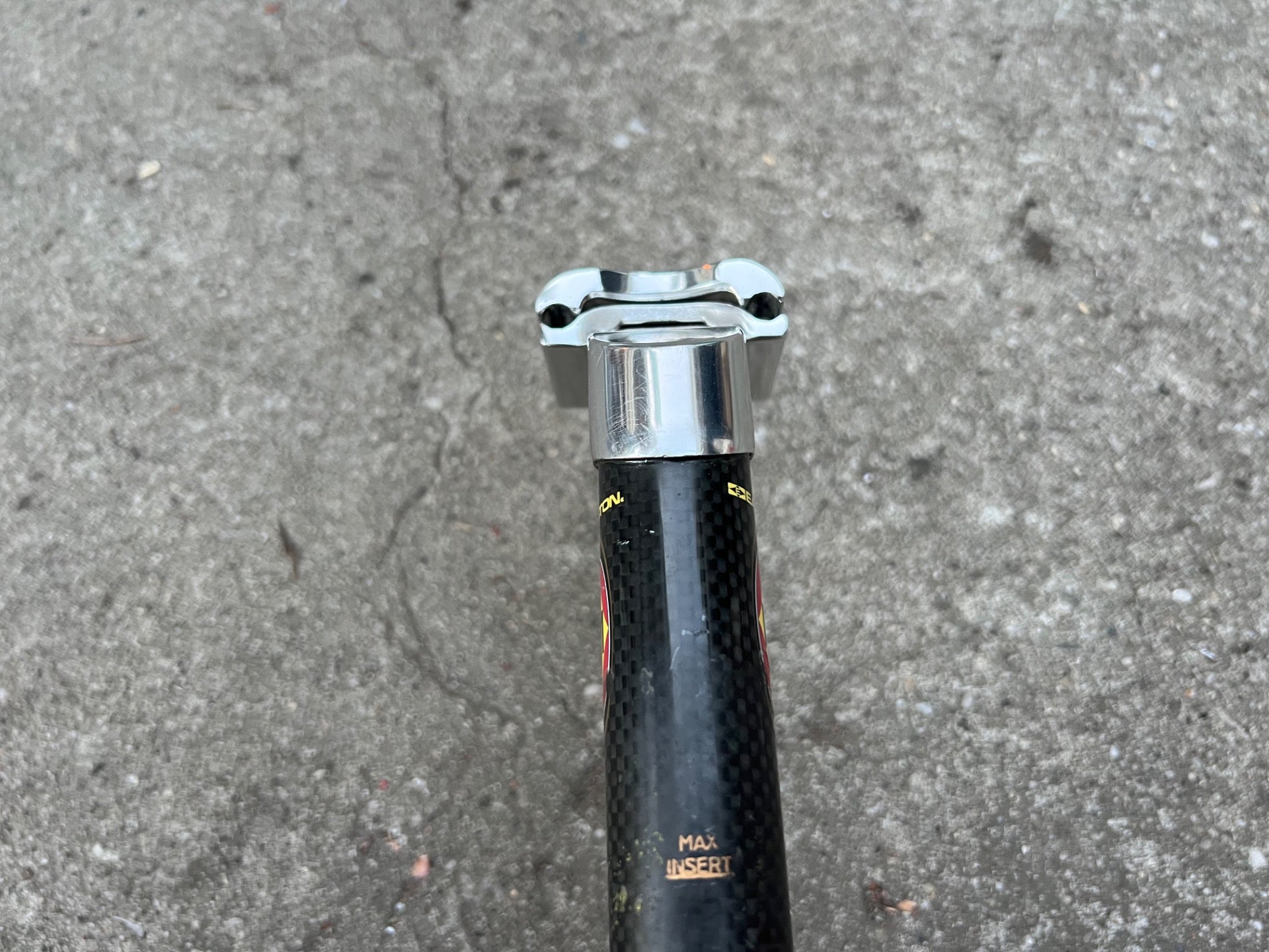 Easton EC70 Carbon Seatpost 27.2x300mm Vintage MTB Road Bike Black Silver - Image 5
