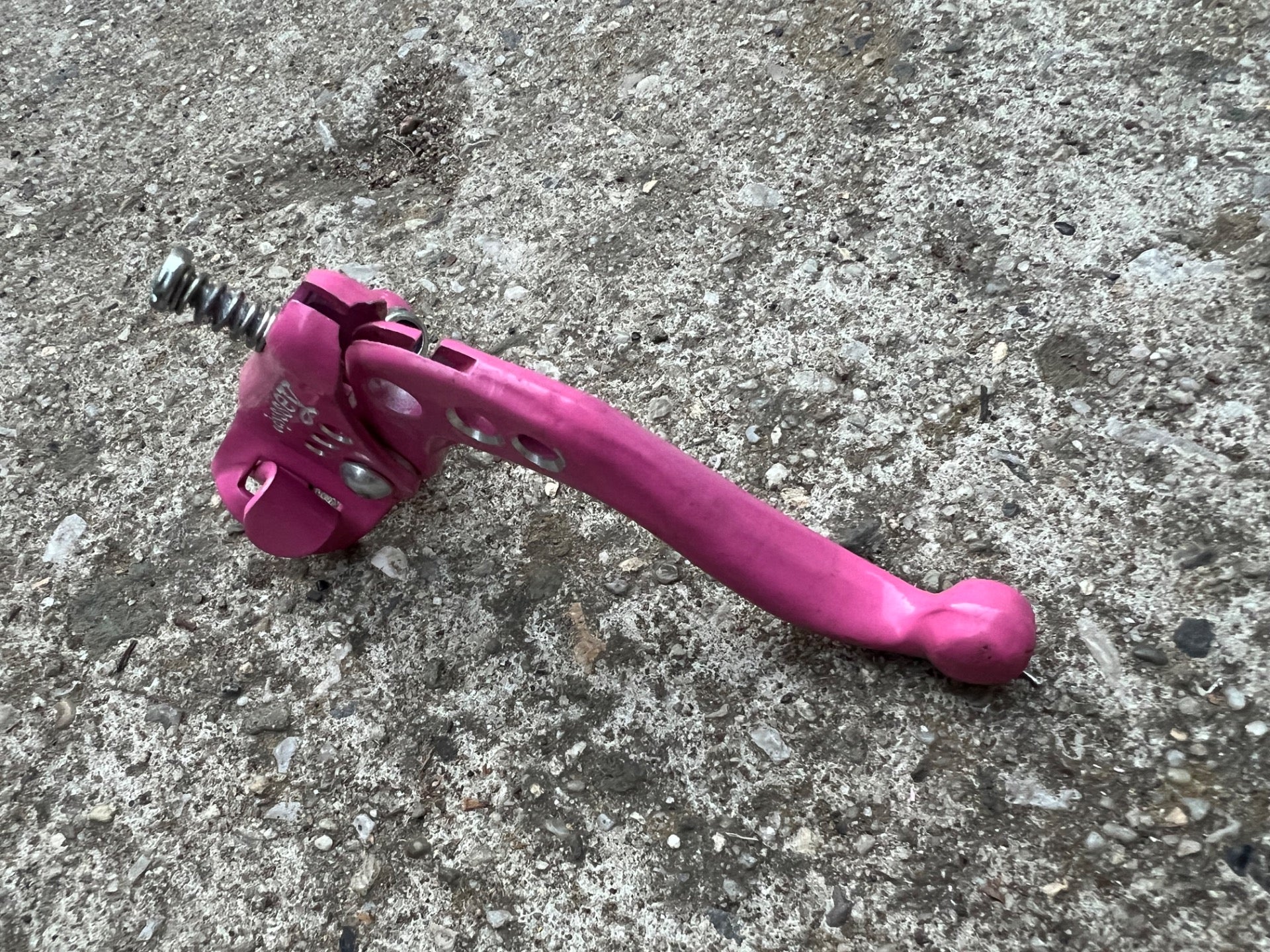 NICE Odyssey RX-2 Right Pink Brake Lever Vintage Retro BMX Drilled Holes Rear OG - Image 5