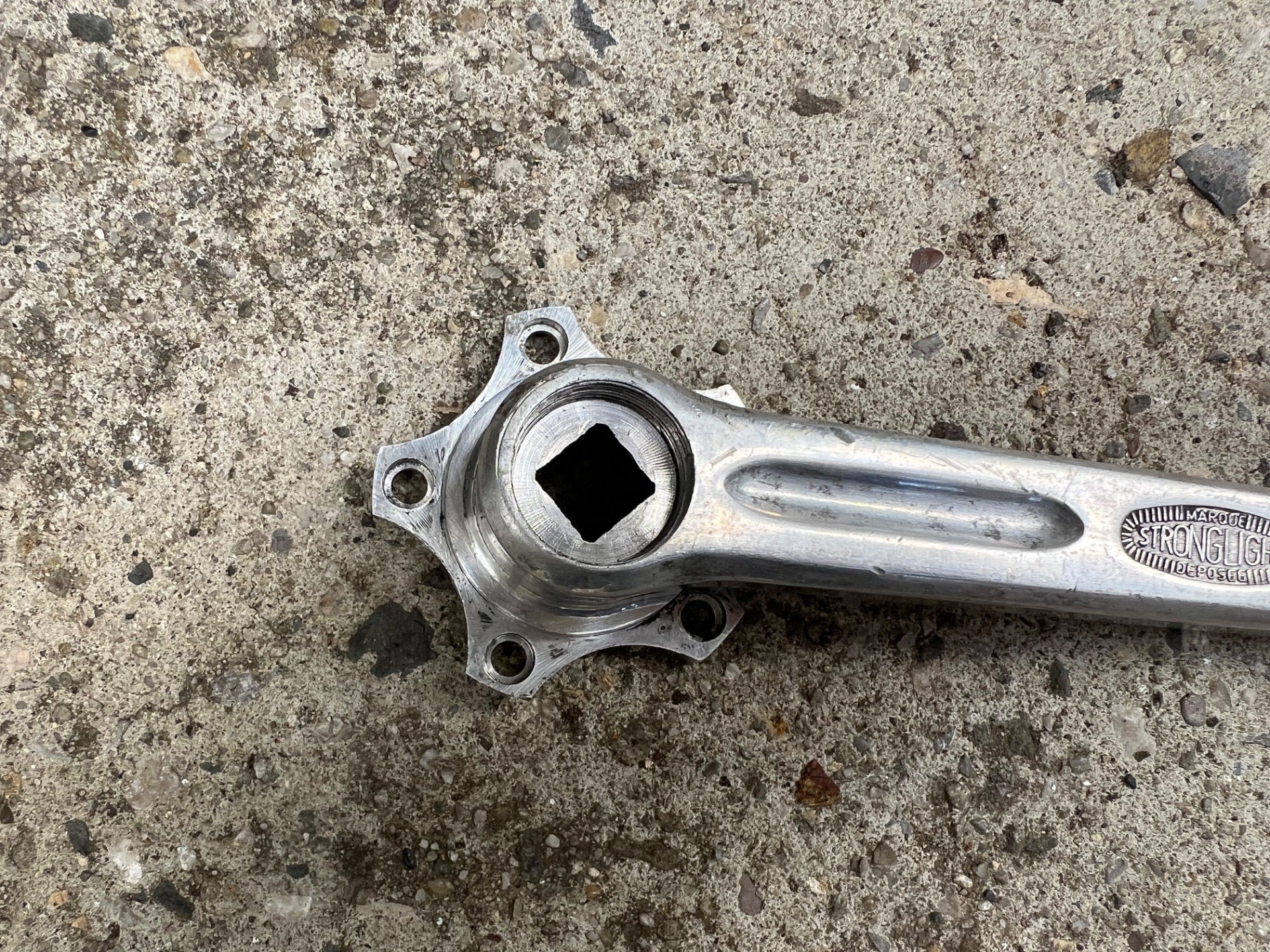 Stronglight 49D 170mm Cranks 50.4 BCD 5 Bolt Vintage Touring Road Bike Retro  - Image 12