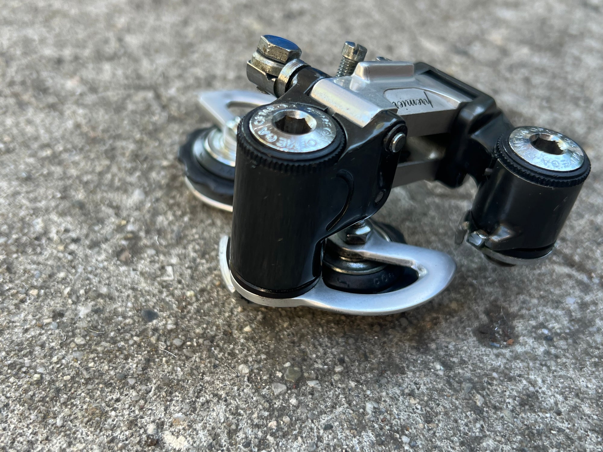 Ofmega Premier Vintage Short Cage Rear Derailleur Bianchi Gray Silver 5/6/7 Speed Road Bike