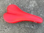 NOS NEW Brompton Red Comfort Saddle Folding Bike Commuter Hollow Cr-Mo Rails Hybrid