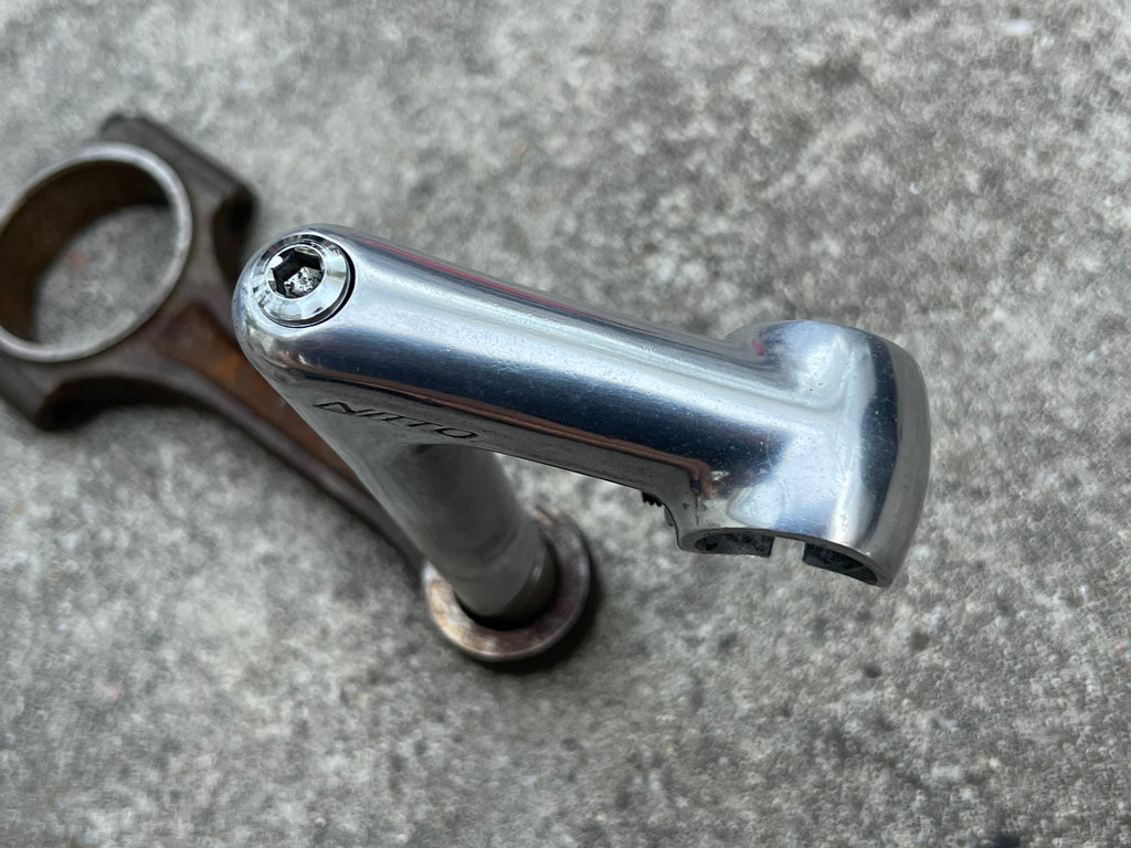 Nitto Silver 75mm 1” 25.4mm Clamp Short Silver City Sweep Quill Stem