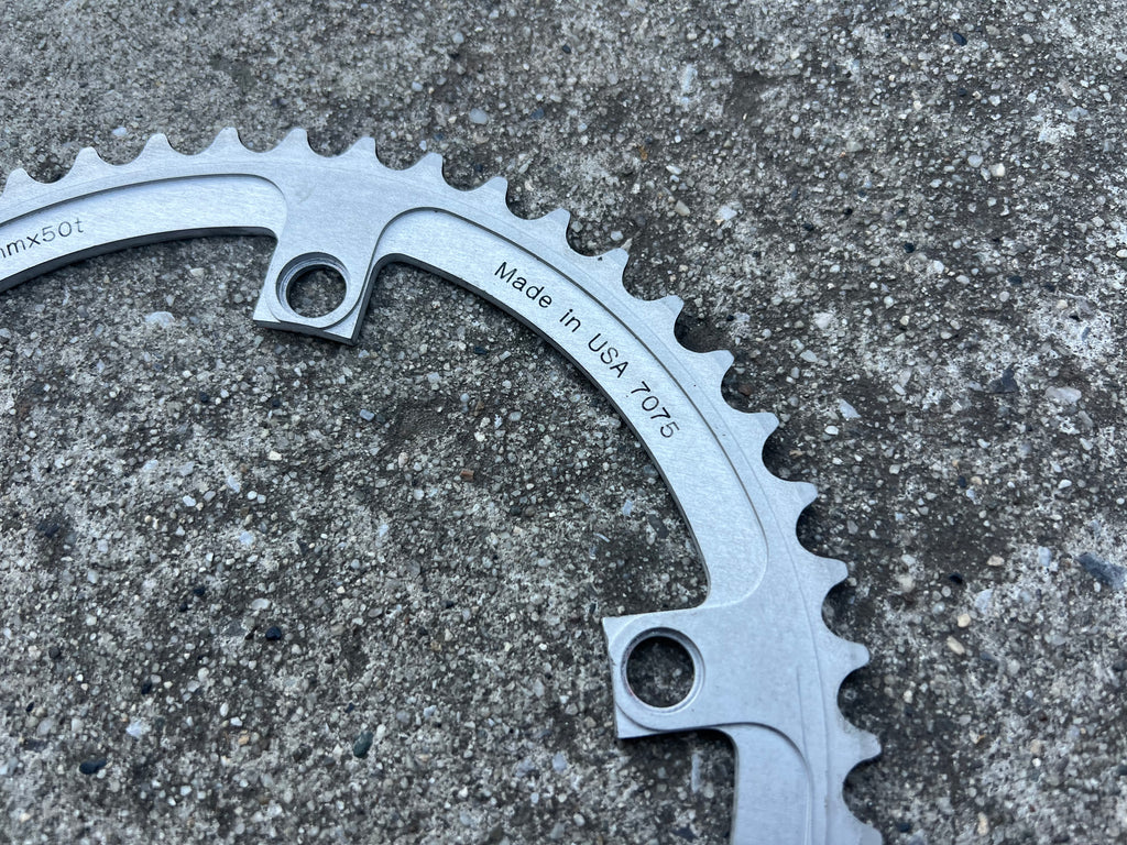 Salsa 144 BCD 50T 1/8” Track Chainring Silver Gray Low Miles 5 Bolt Arm