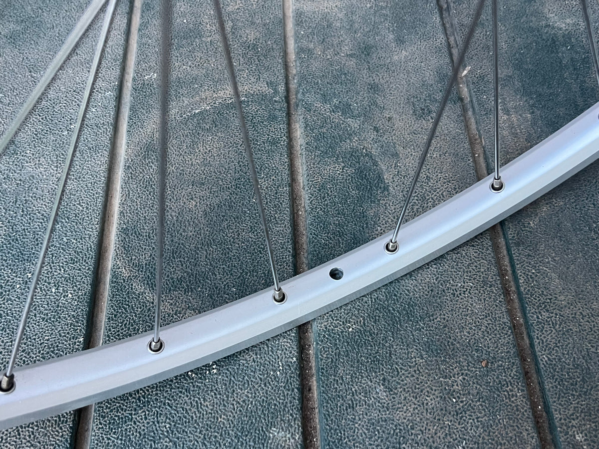 Miche Track Wheelset 100/120mm 700c Clincher Vintage Silver Fixed Gear High Flange 7