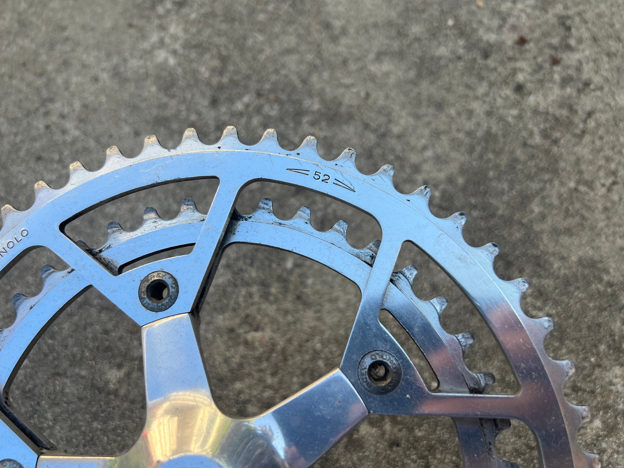 Campagnolo Triomphe Victory Crankset 170mm Double 42-52T Silver Vintage Road