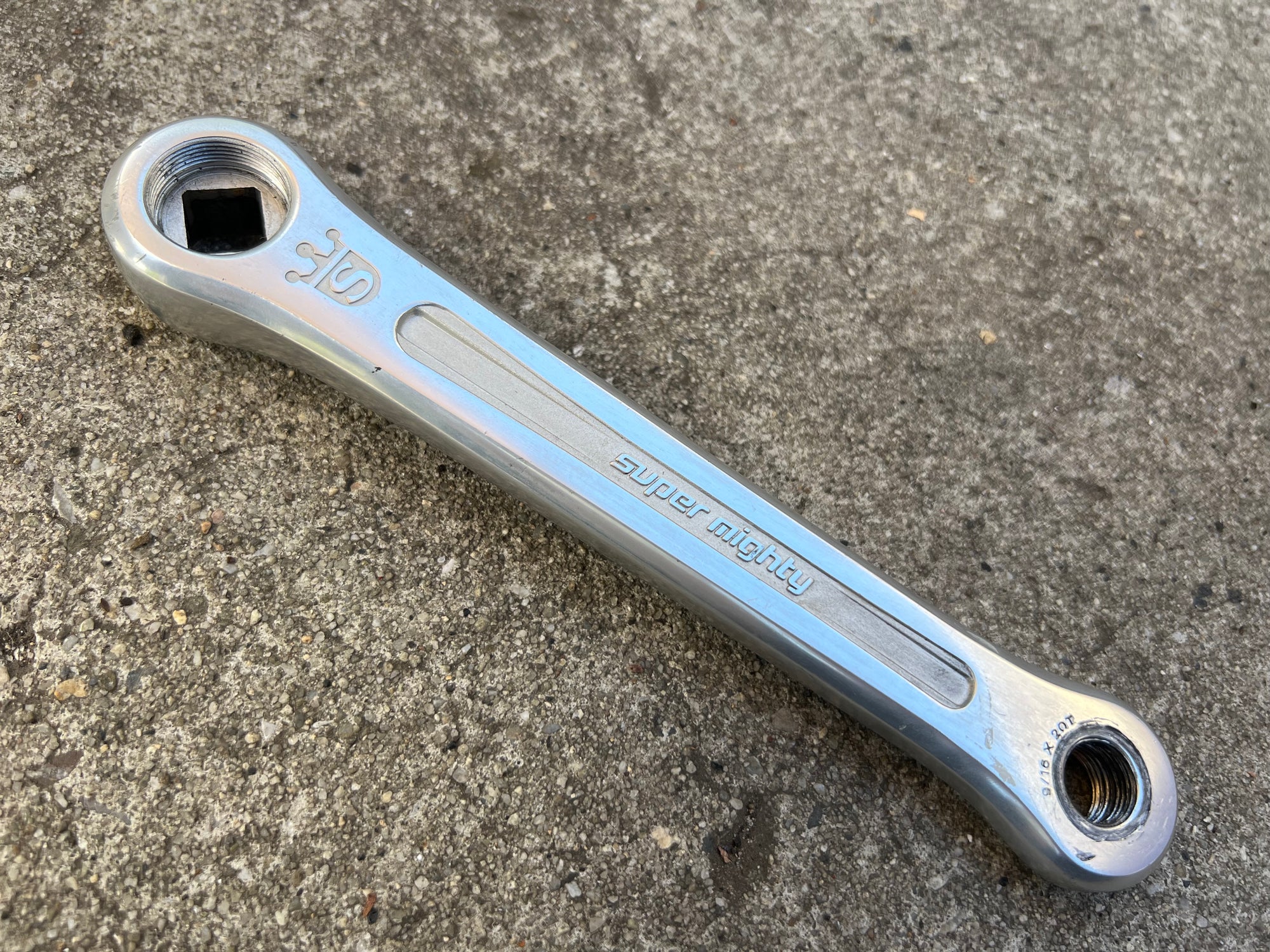 Sugino Super Mighty 170mm Non Drive Side Left Crank Arm Silver Road Bike