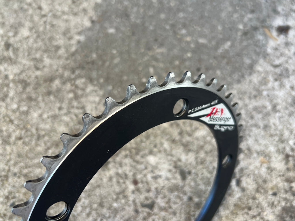 Sugino Zen Messenger 1/8” 144 BCD 45T 5 Bolt Track Chainring Black Fixie