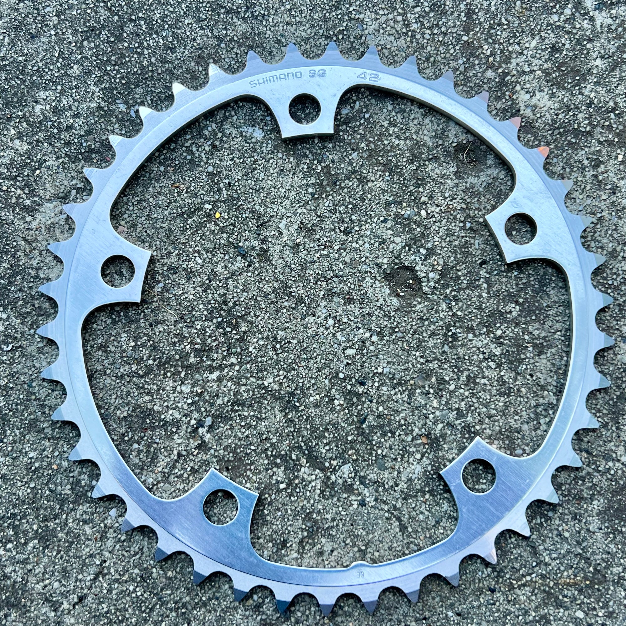 NOS NEW Shimano SG 130 BCD 42T Ultegra 600 Tricolor Chainring Road Double Small Silver Vintage