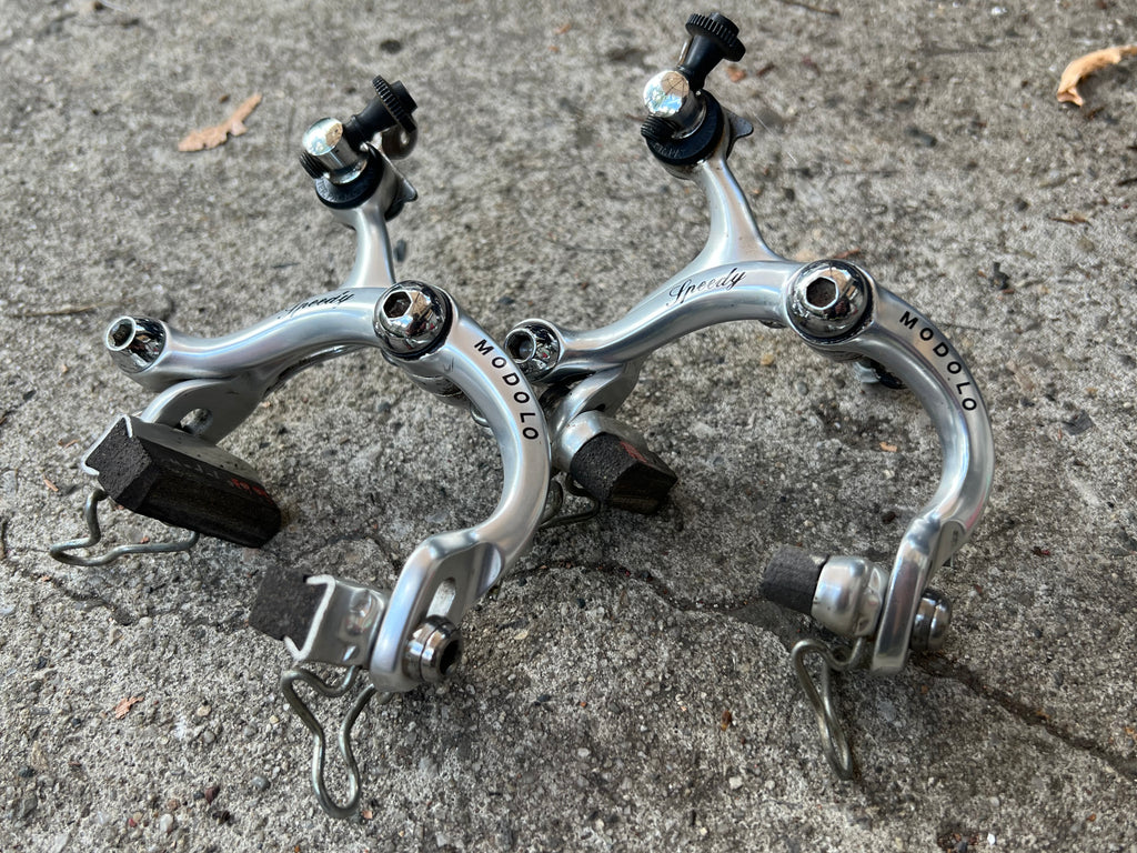 Modolo Competition Side Pull Brake Set Vintage Road Bike Silver Retro Caliper Brakes