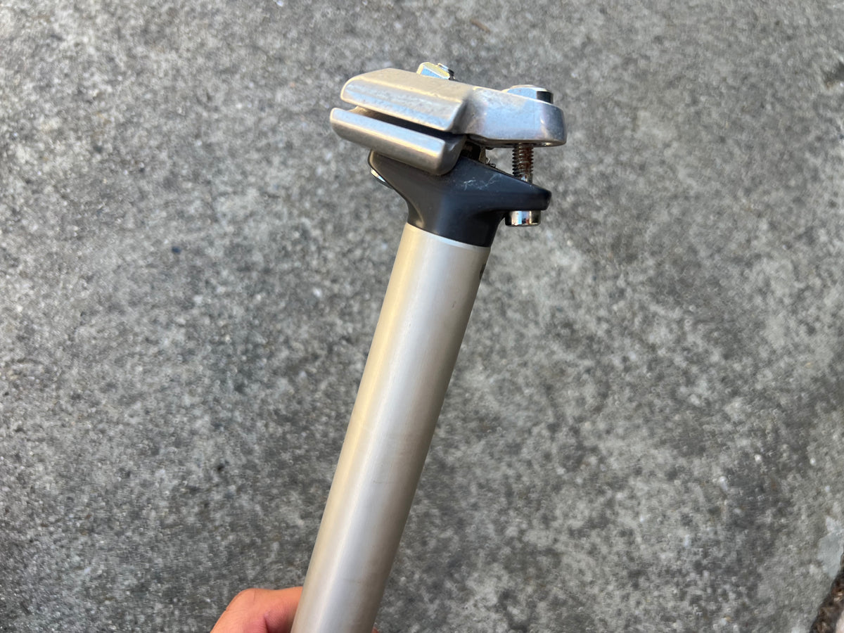 Suntour XC 26.6x255mm Seatpost Vintage MTB Silver Gray Aluminum