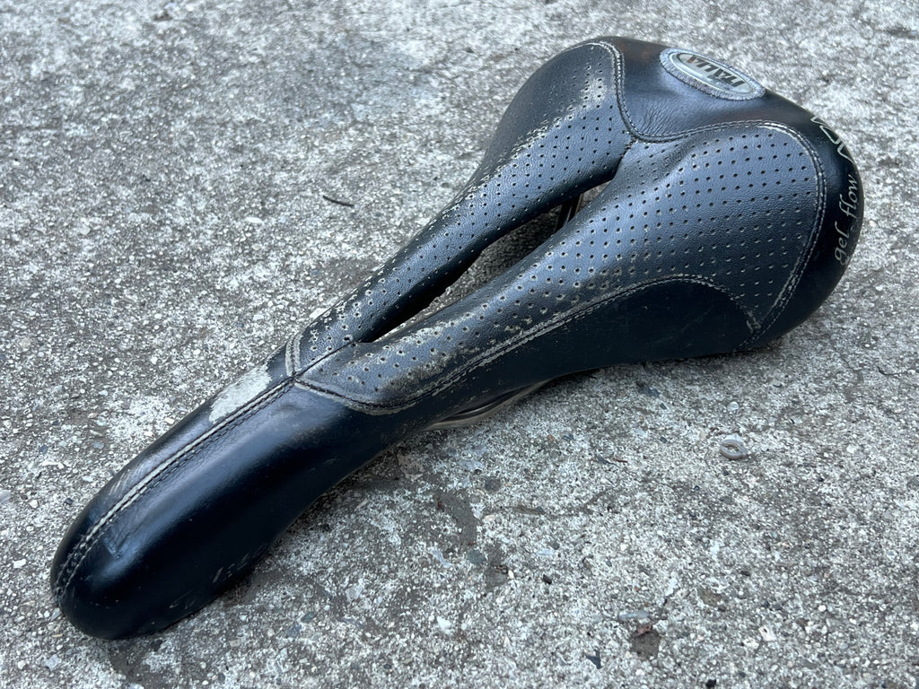 Selle Italia Flite Gel Flow Trans Am Saddle Vintage MTB Road Black Titanium Rails 7/10