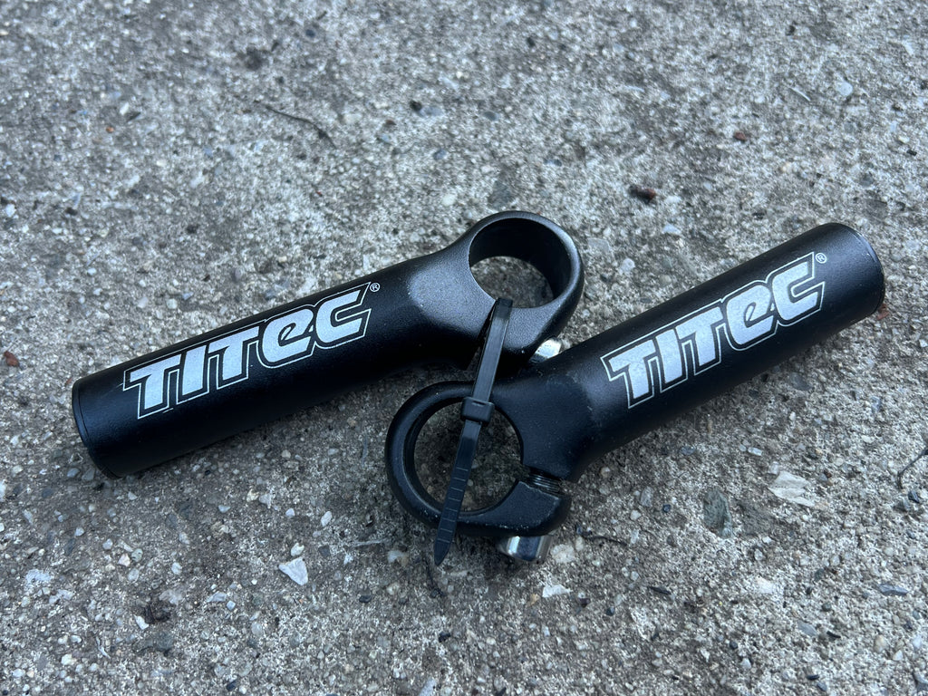 Titec Short Bar Ends Black Vintage MTB Mountain Bike Gravel XC
