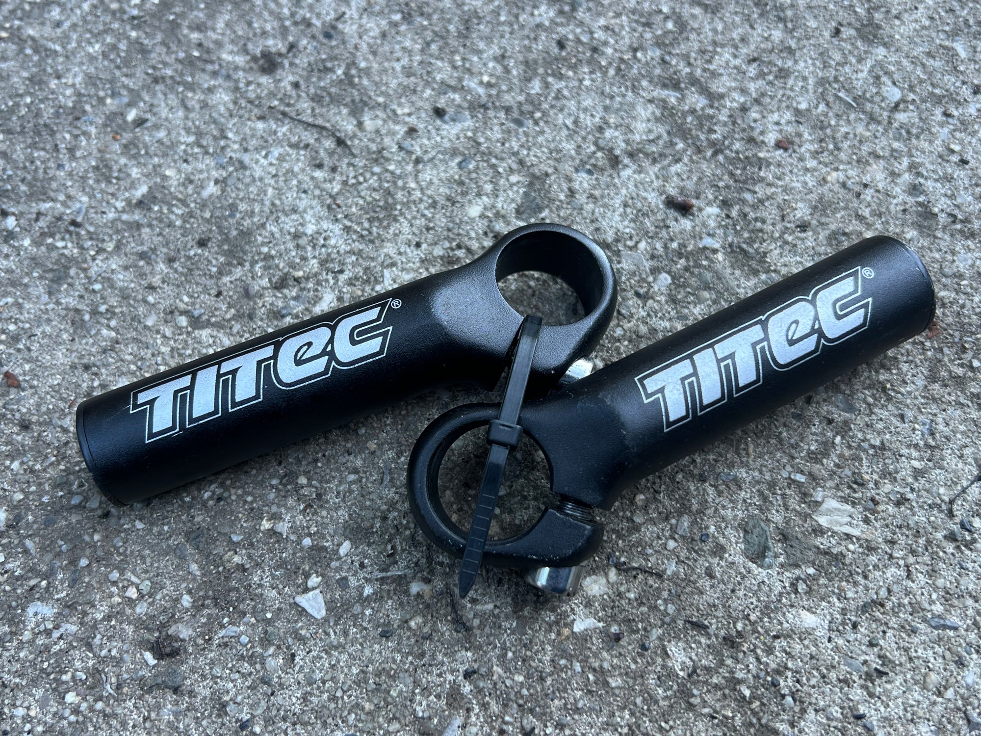 Titec Short Bar Ends Black Vintage MTB Mountain Bike Gravel XC