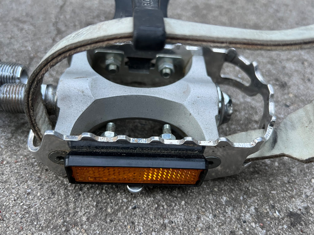 Campagnolo Centaur MTB Pedals Vintage 9/16 Mountain Bike 90’s Chrome Toe Strap - Image 8