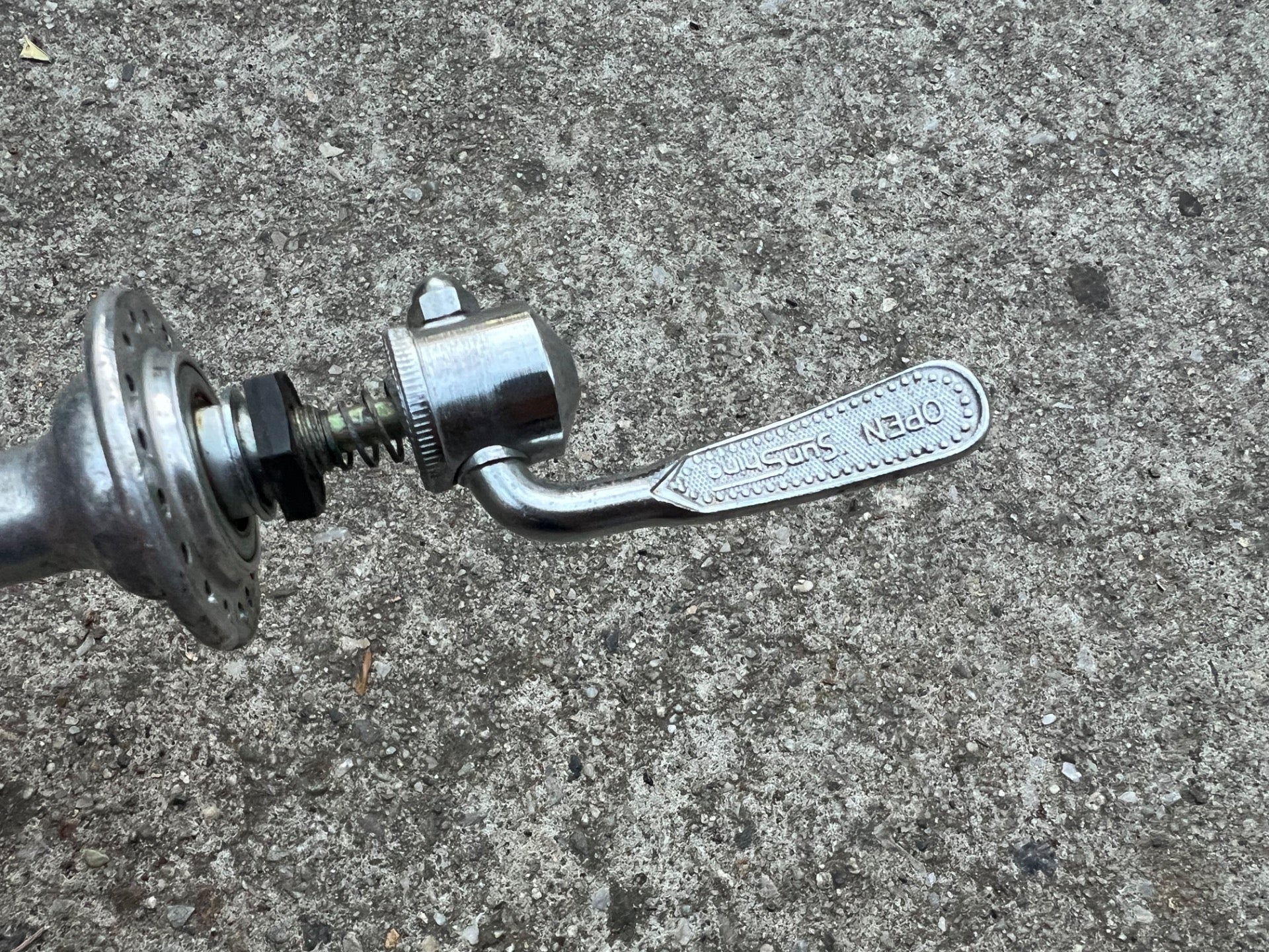 Sunshine Front Hub 96mm 36H Vintage Road BMX Quick Release Vintage Retro Silver  - Image 6