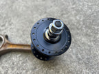 Used Origin 8 36H Hole Track Hub Front Black Bolt On Road BMX Bike High Flange-Bicycle Bin