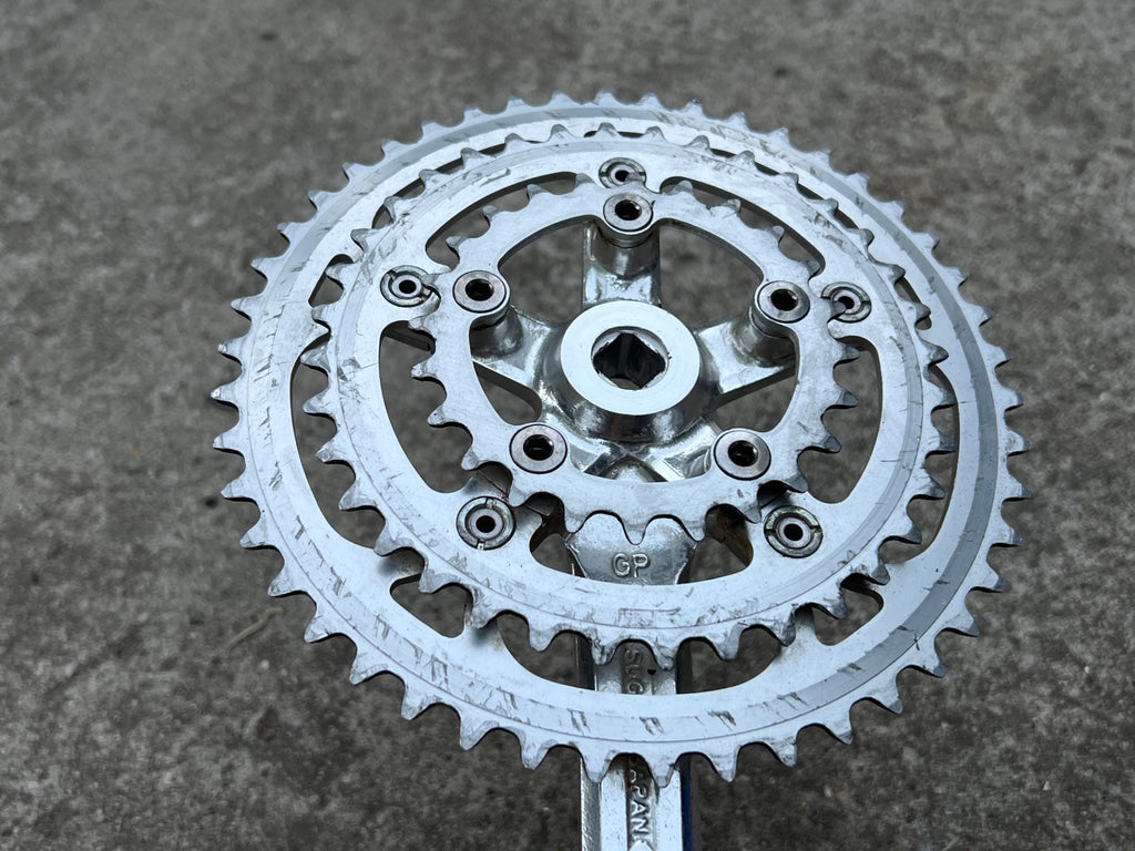 Sugino GP Triple Crankset 46/36/24 175mm Vintage MTB Gravel Silver Crankset ATB - Image 10