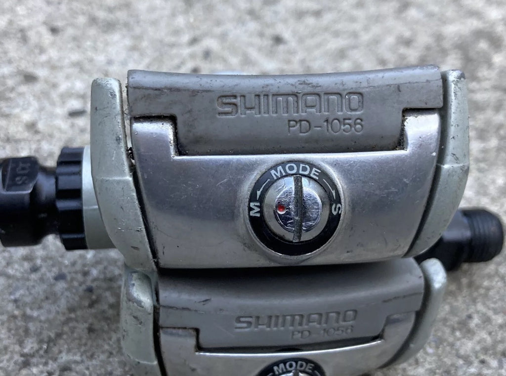 Shimano Look PD-1056 Clipless Pedals Vintage Road Bike Retro Gray Steel France - Image 6