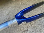 Used Bontrager Carbon Fork 700c 1 1/8” 8.5” Threadless Steerer Black Blue Road Fiber-Bicycle Bin
