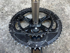 Used SRAM Rival GXP 24mm 34/50T 172.5mm Crankset Double Road Bike Black Aluminum 10sp-Bicycle Bin