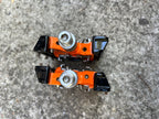 Used Onza H.O.X. Clipless MTB Platform Dual Sided Pedals Vintage Retro Orange Black-Bicycle Bin