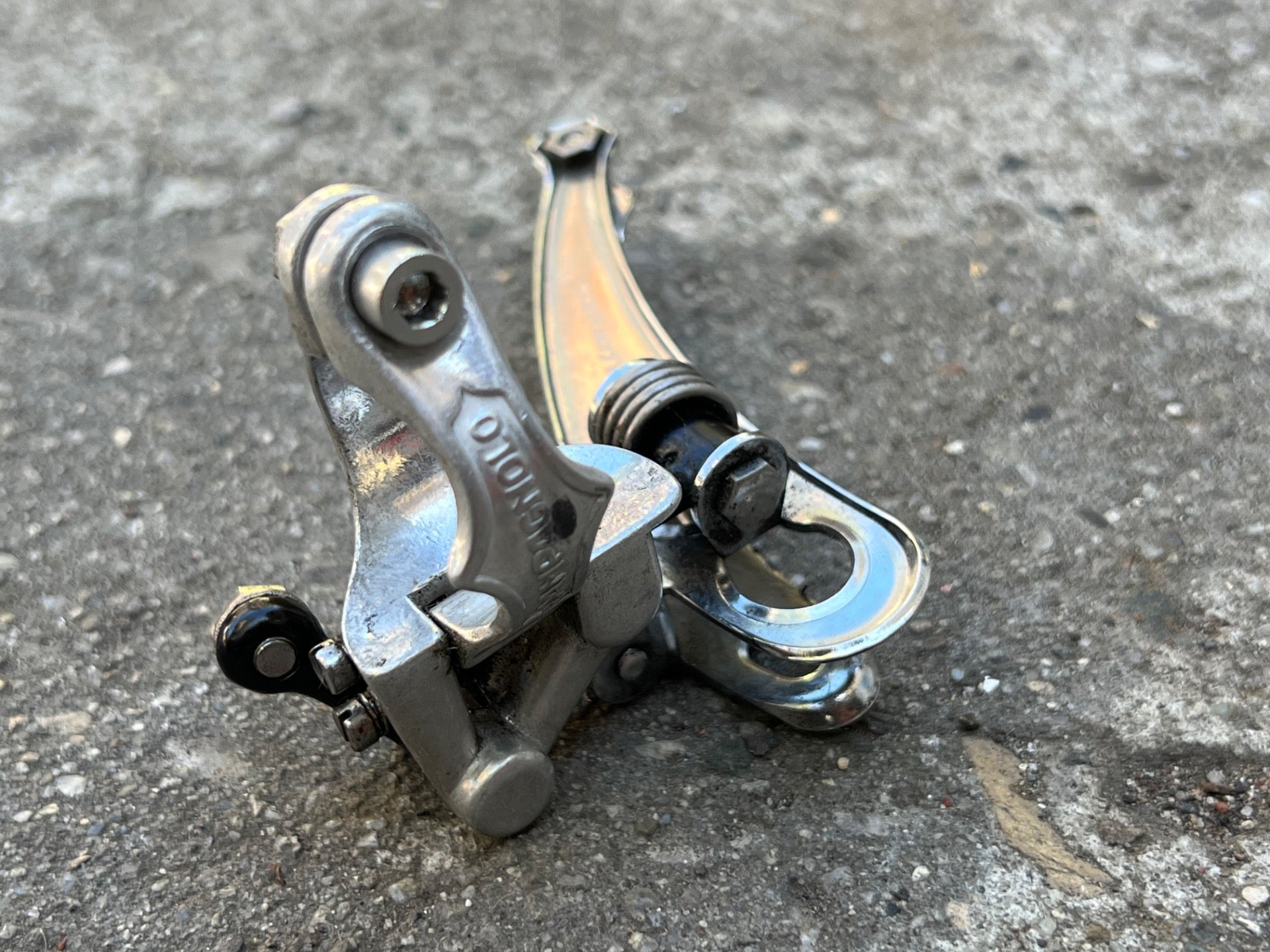 Campagnolo Super Record 28.6mm Bottom Pull Front Derailleur Black Double Vintage - Image 6